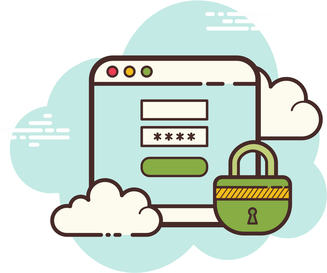 Secure Online Login Illustration