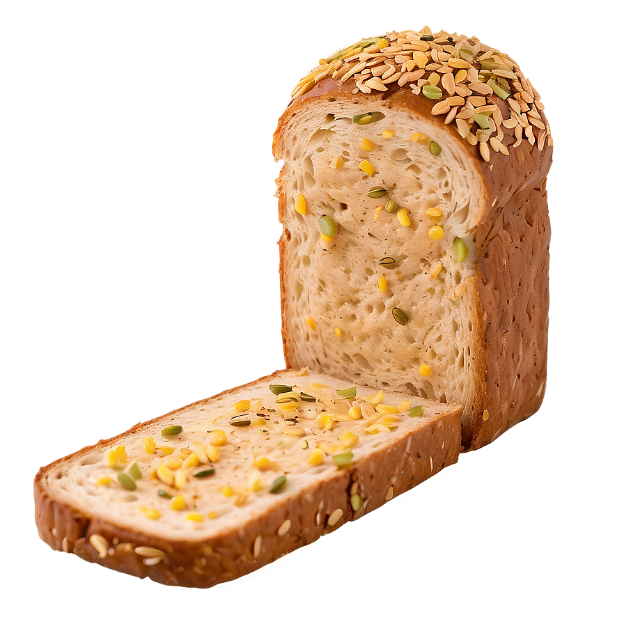 Seed Topped Bread Slice Png Bma