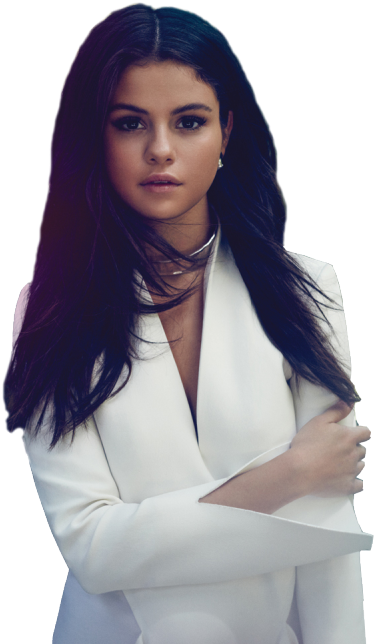 Selena Gomez White Blazer Portrait