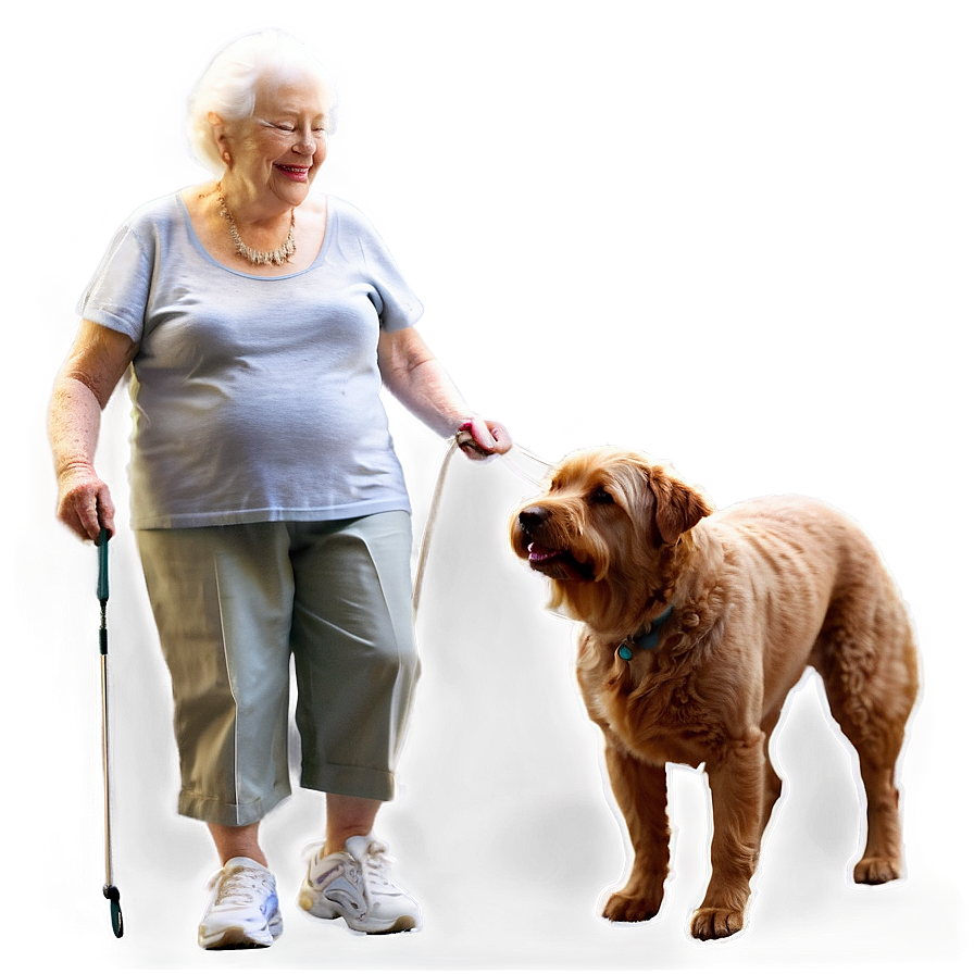 Senior Dog Walking Png 91