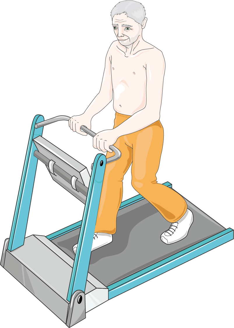 Senior Man Using Treadmill