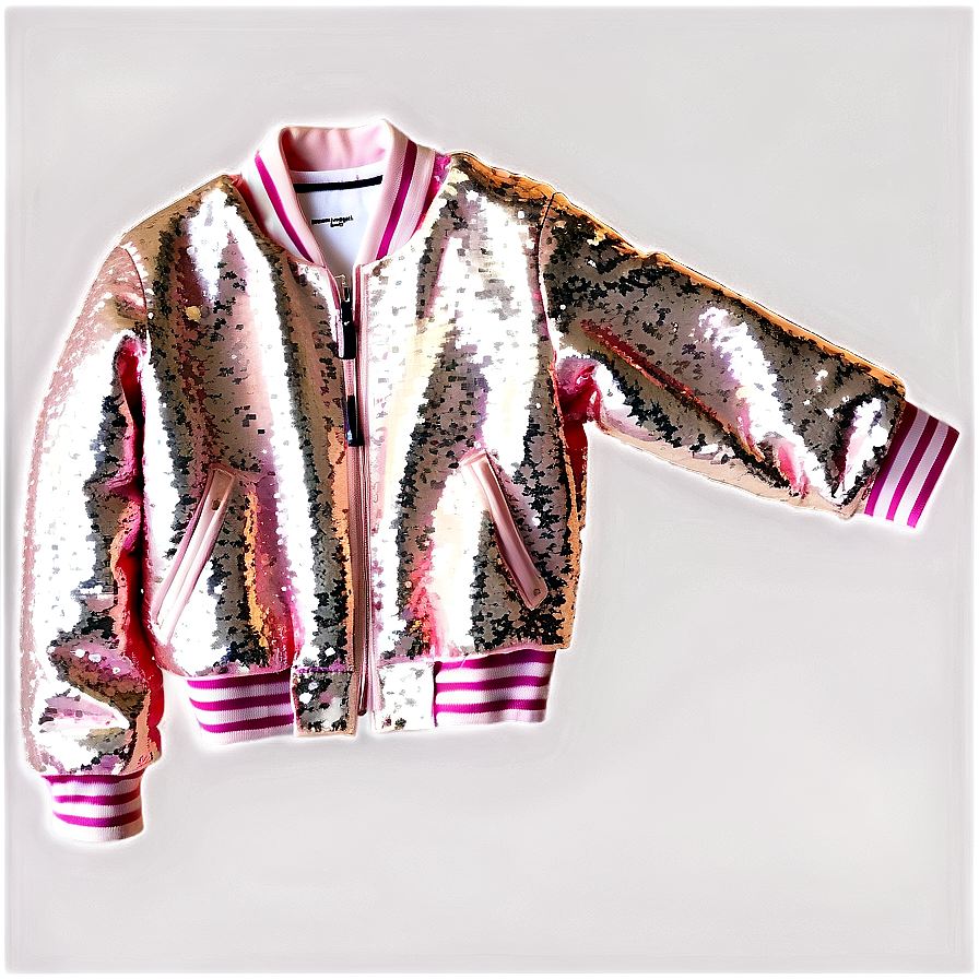 Sequin Bomber Jacket Sparkly Png 06282024