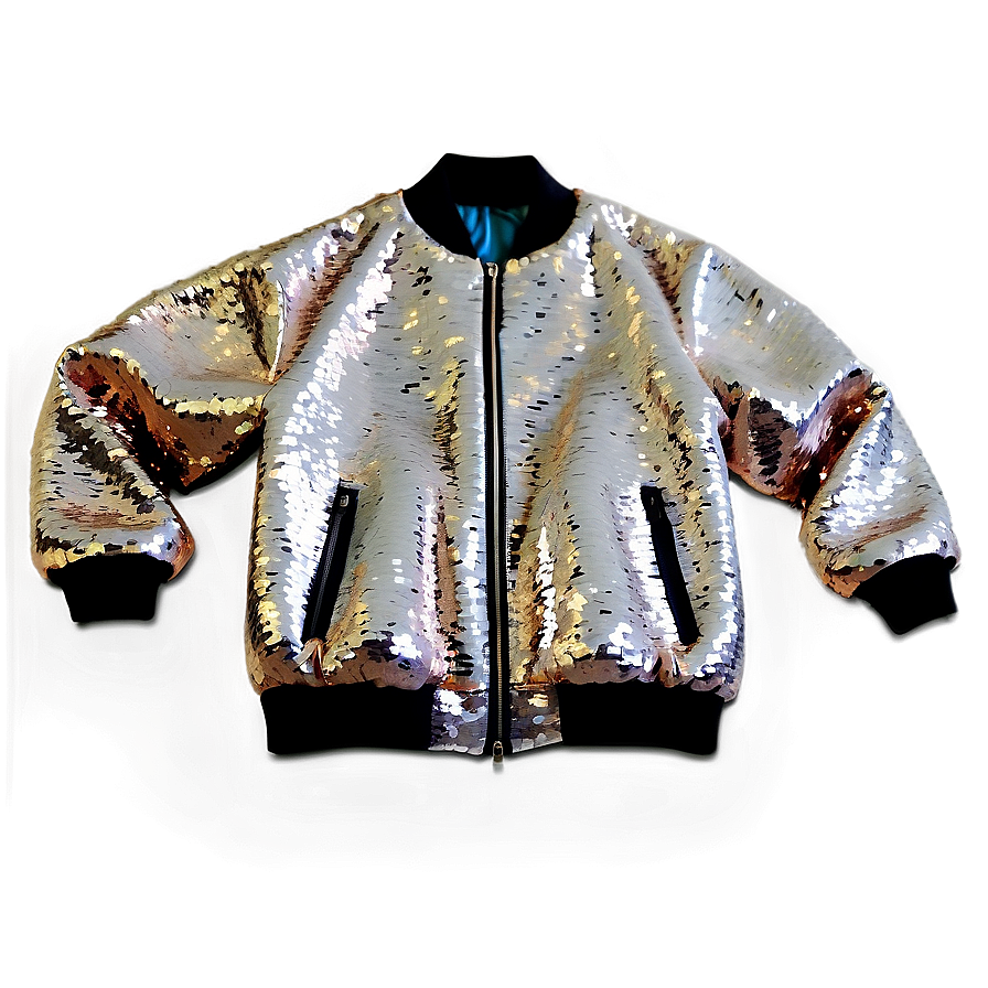 Sequin Bomber Jacket Sparkly Png Elm