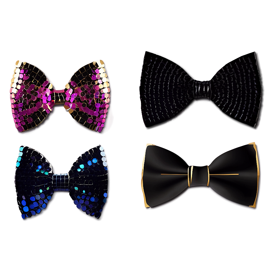 Sequin Bow Tie Glam Png Ktw70