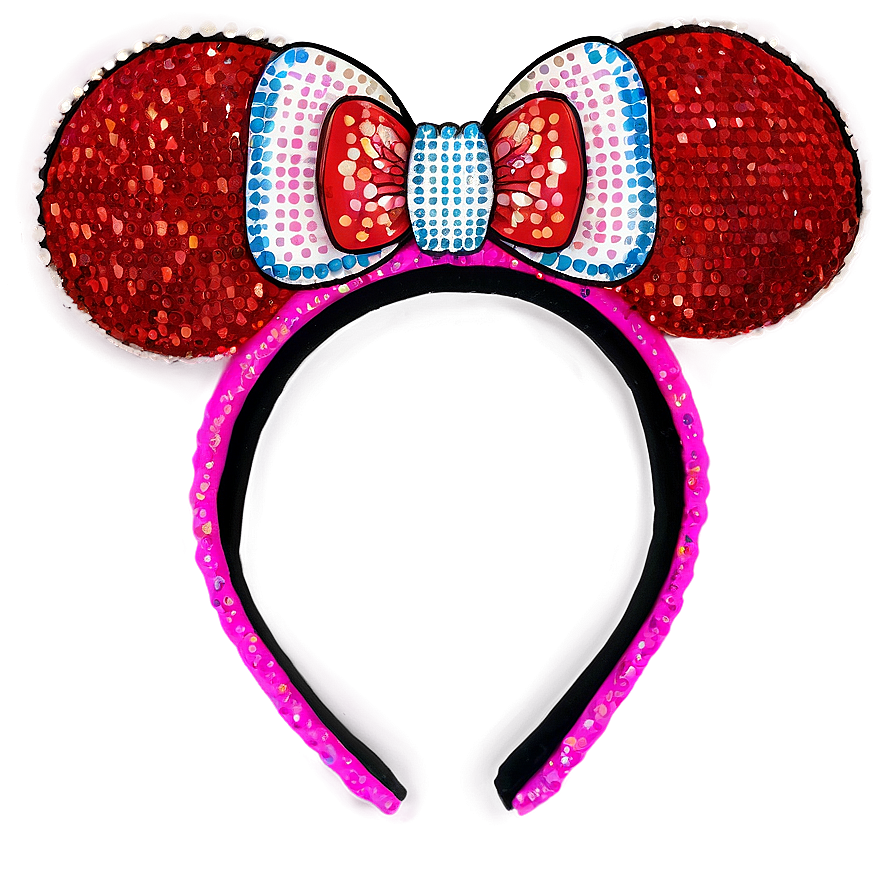 Sequin Minnie Mouse Ears Png 06132024