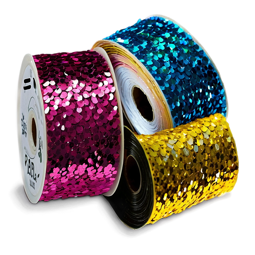 Sequin Ribbon Glitter Png 06242024