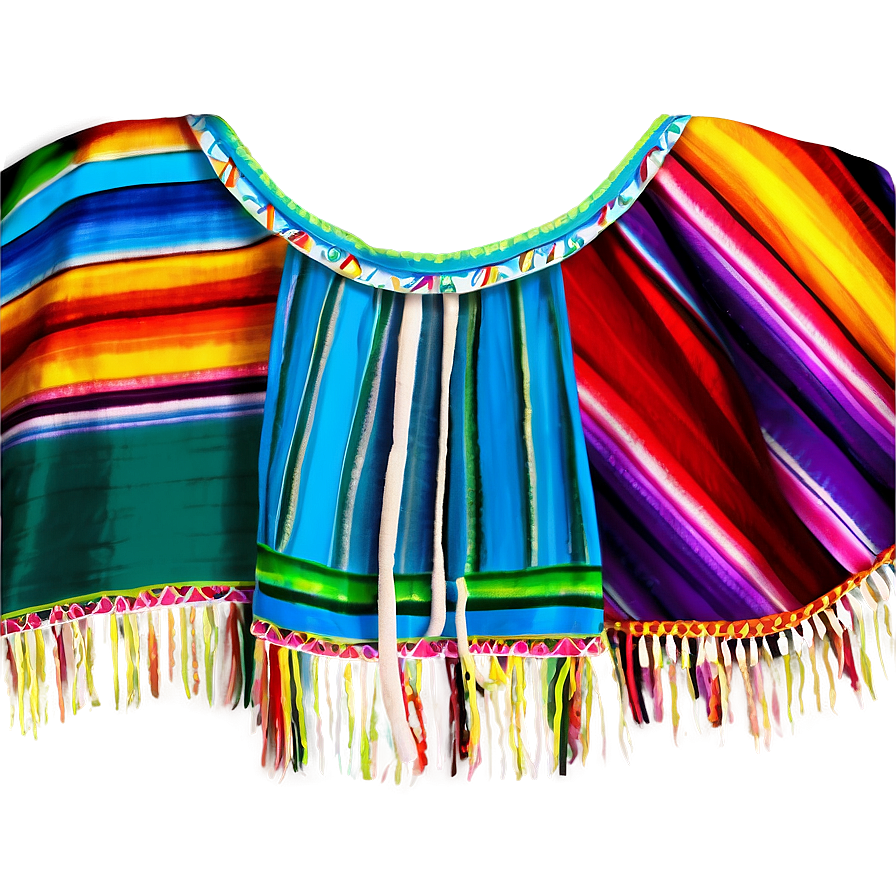 Serape Mexican Poncho Png Vql