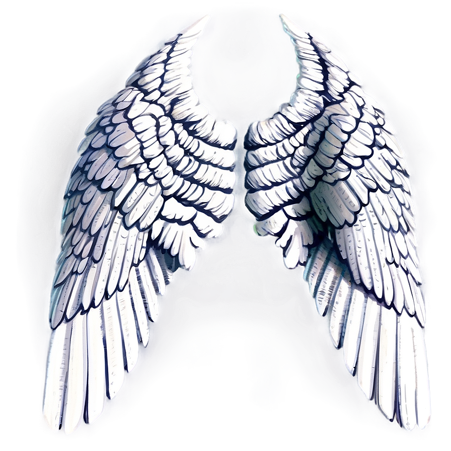 Seraphic White Wings Drawing Png 71