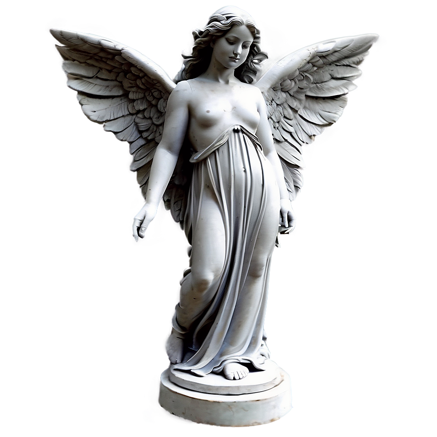 Serene Angel Sculpture Png Xqm