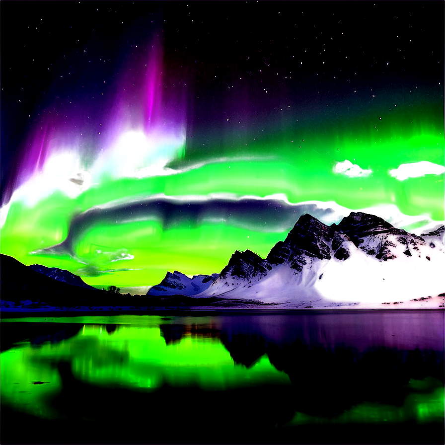 Serene Aurora Borealis Scene Png Dhw17