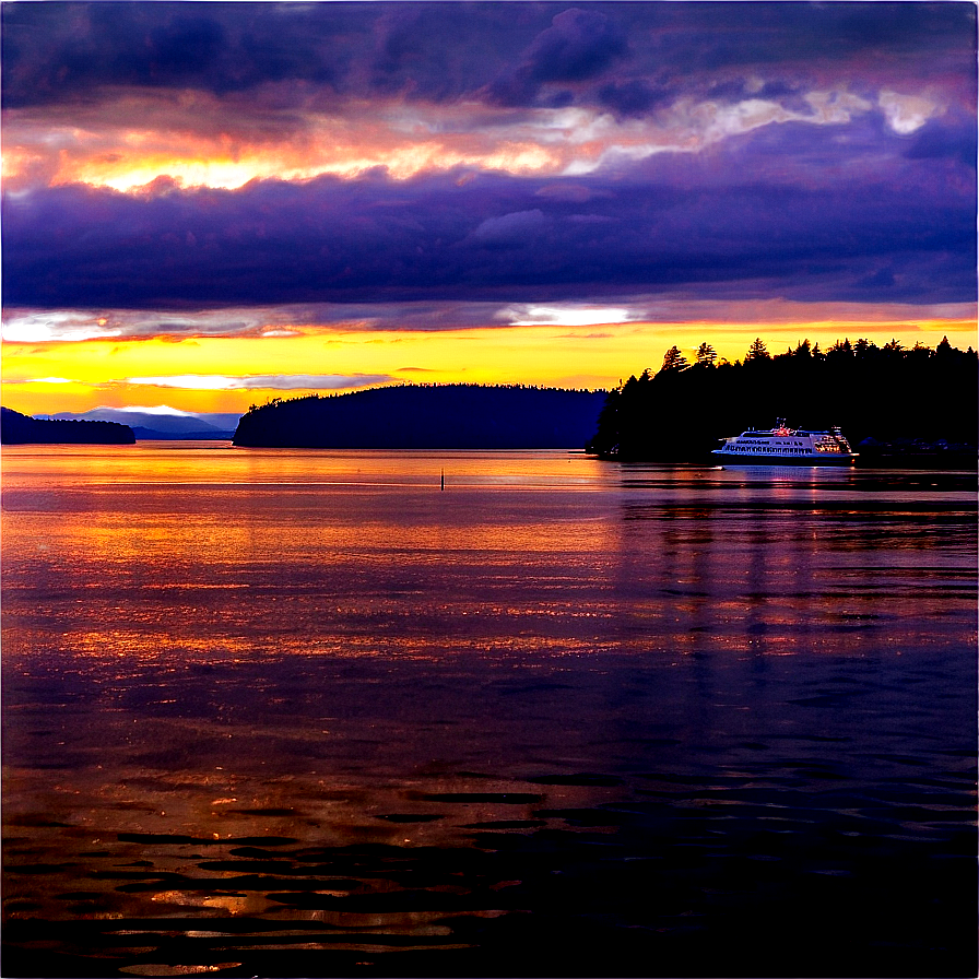 Serene Bainbridge Island Ferry Png 06292024