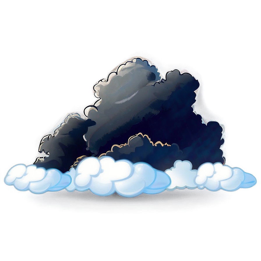 Serene Black Clouds Png Xyd