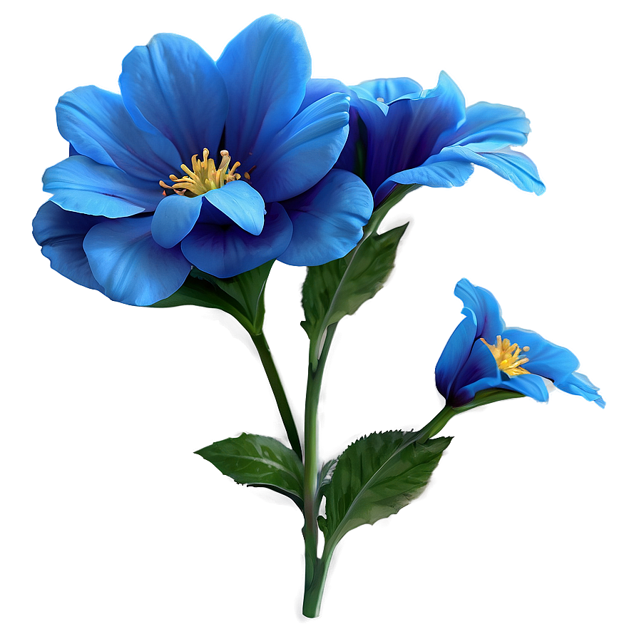 Serene Blue Flower Png Nqu8