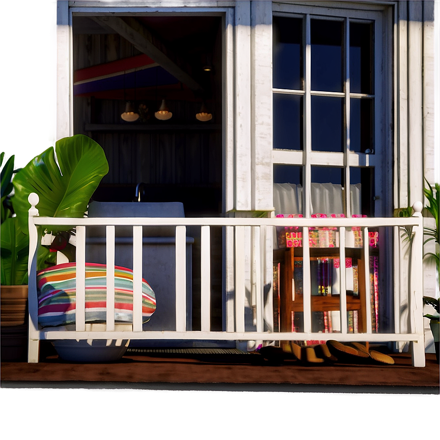 Serene Cottage Balcony Png Gll66