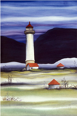Serene Lighthouse Painting