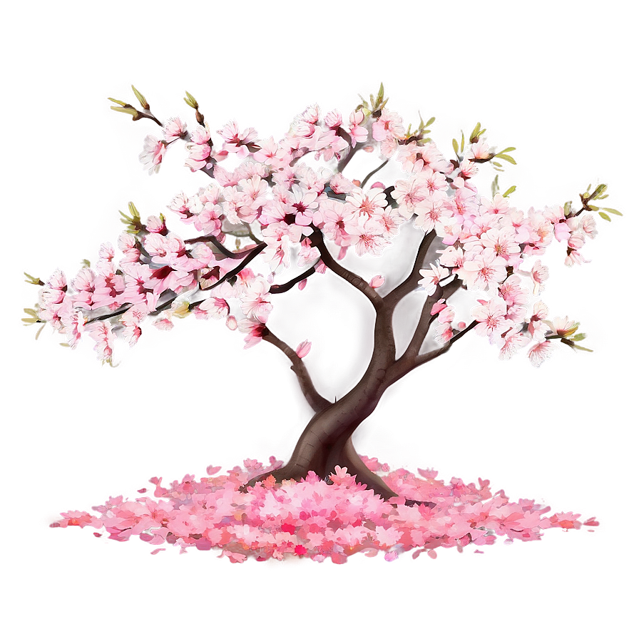 Serene Sakura Tree Garden Png Eek