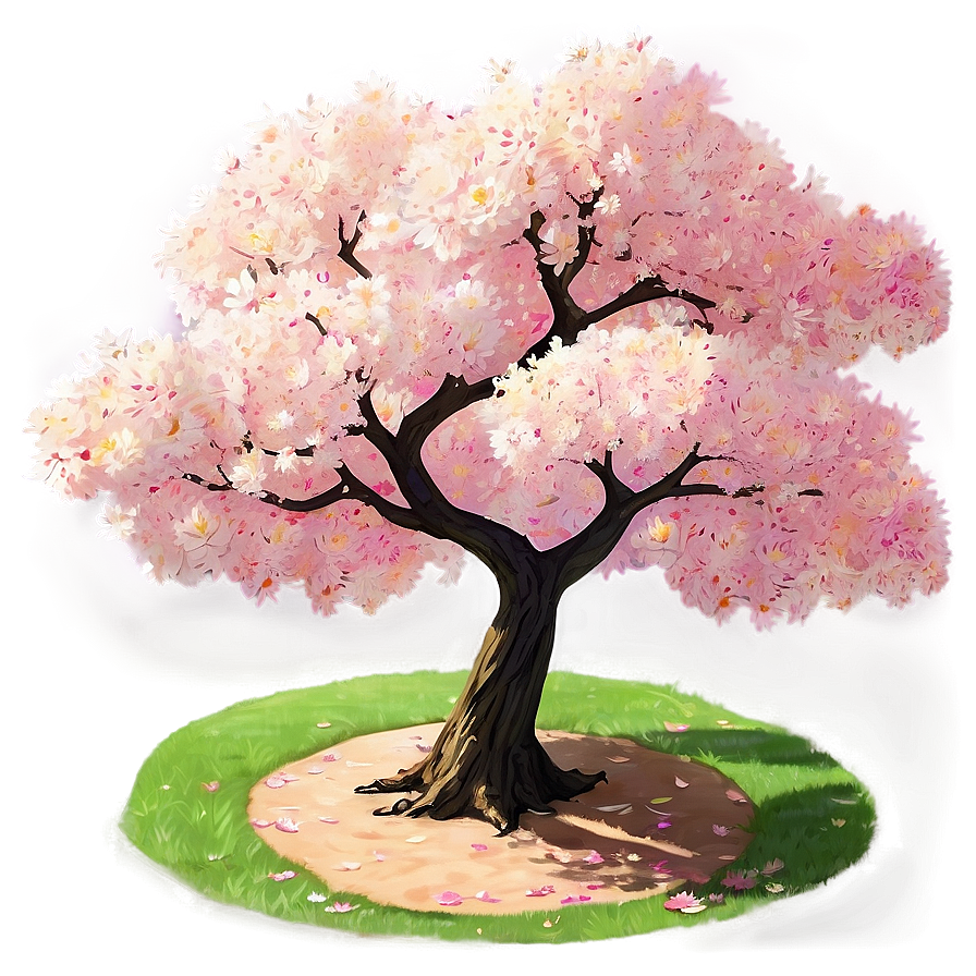 Serene Sakura Tree Garden Png Imv72