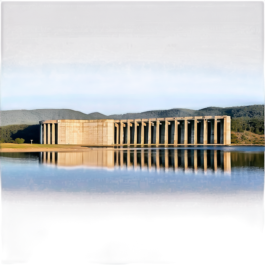 Serene Water Reservoir Dam Png 86