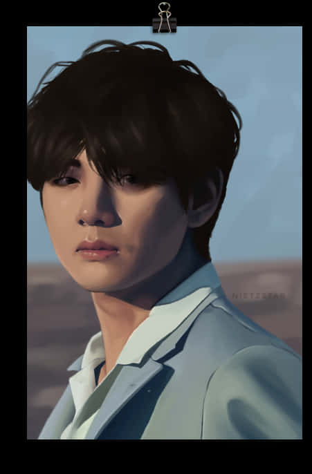 Serious Expression Portrait Taehyung