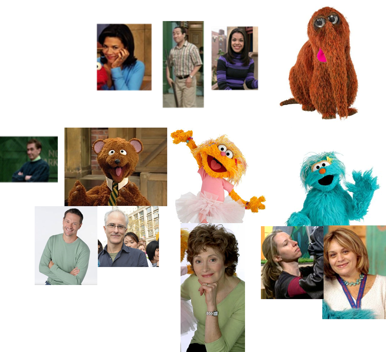 Sesame Street Castand Characters Collage