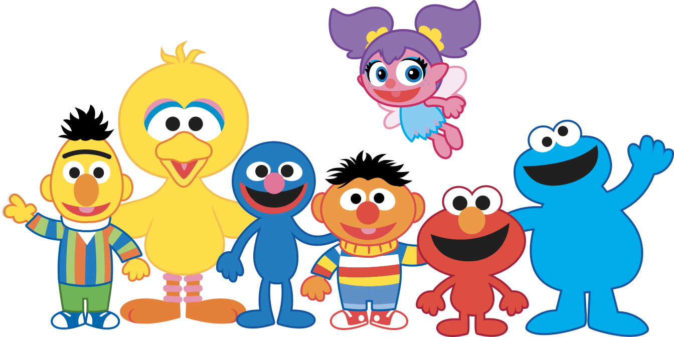 Sesame Street Characters Gathering