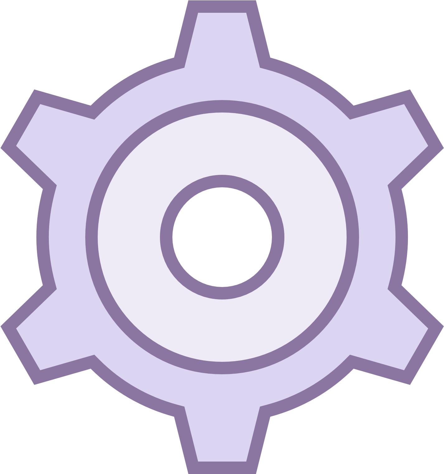 Settings Gear Icon Purple