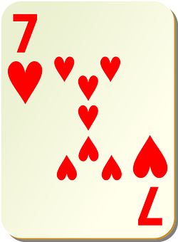 Sevenof Hearts Playing Card