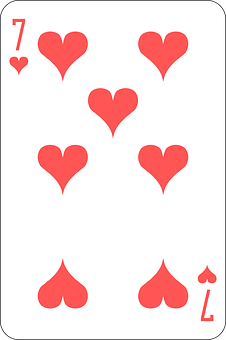 Sevenof Hearts Playing Card