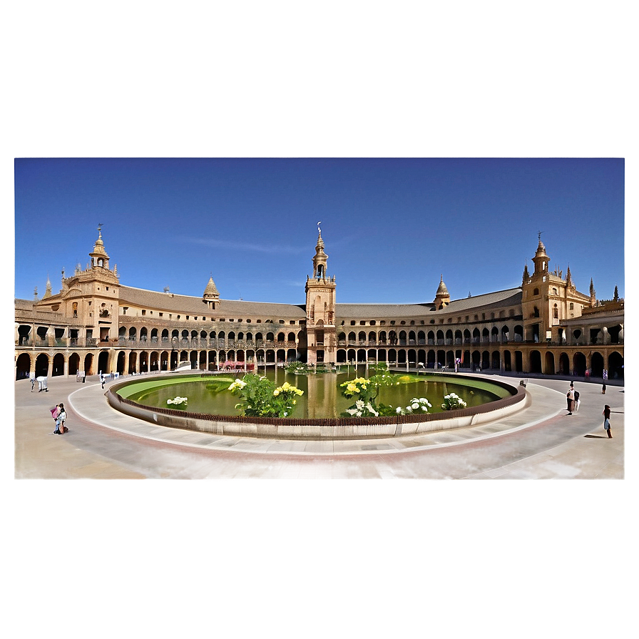 Sevilla Plaza De España Panorama Png Bcg