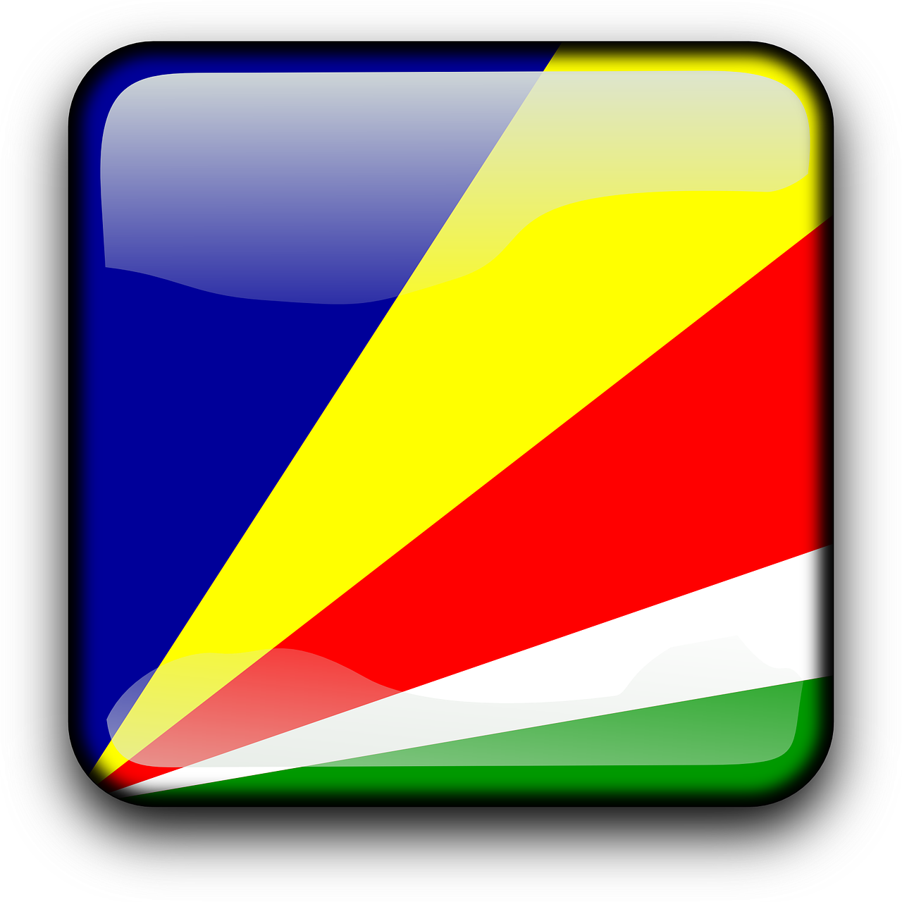 Seychelles National Flag Button