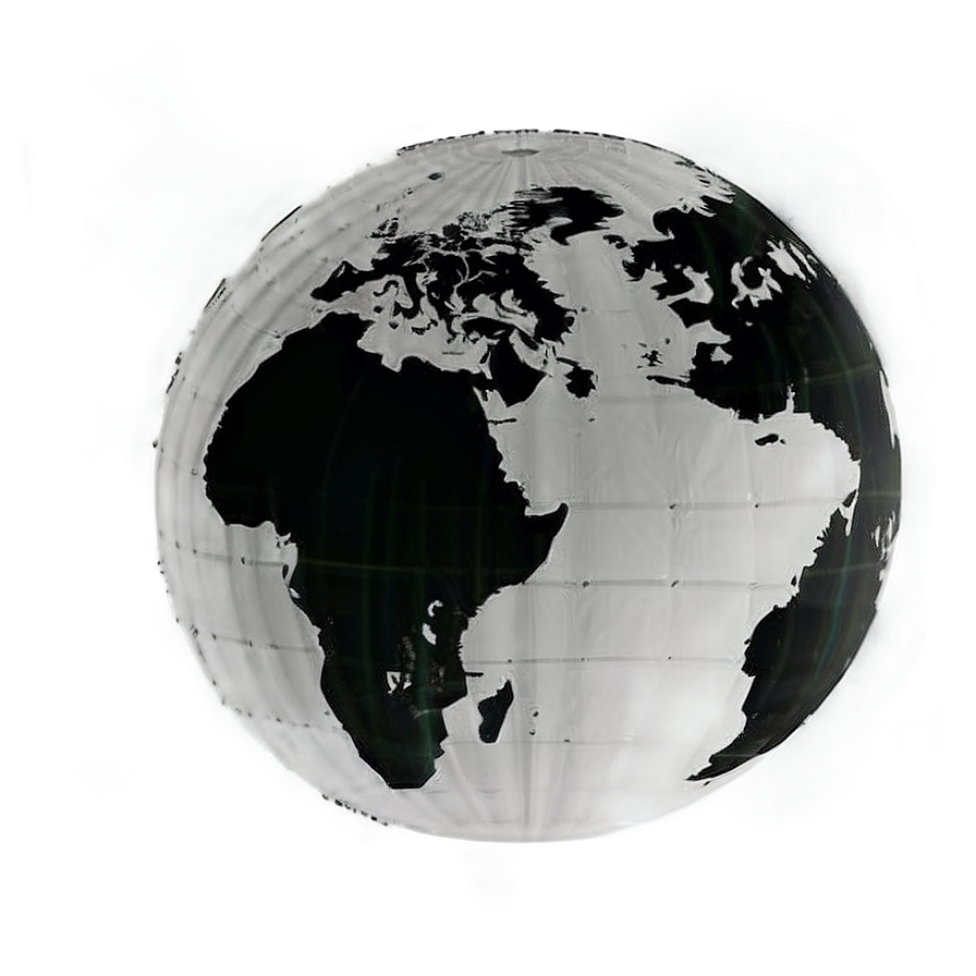 Shaded Black And White Globe Png Ogs