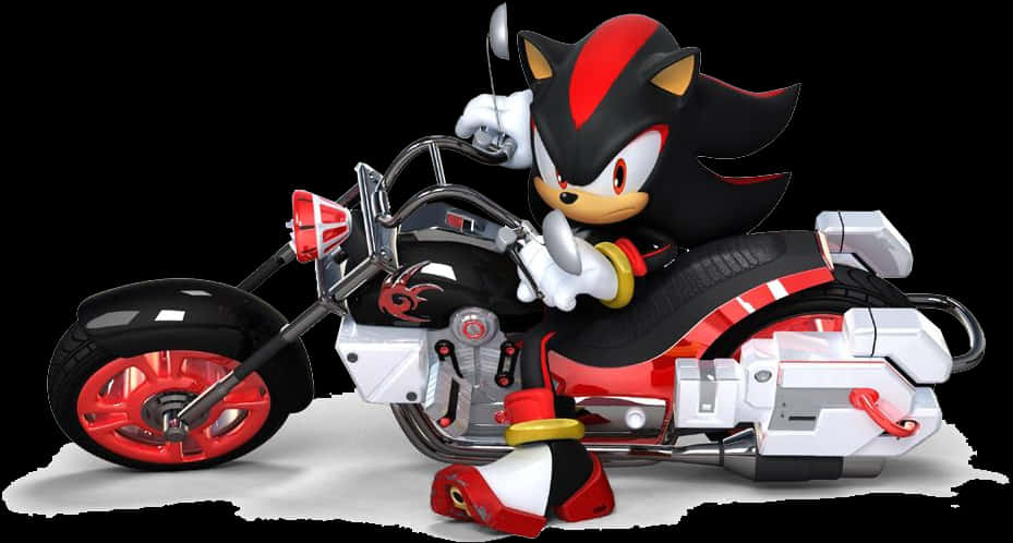 Shadow The Hedgehog On Motorcycle