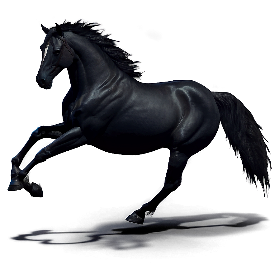 Shadowy Black Horse Figure Png Wwy17