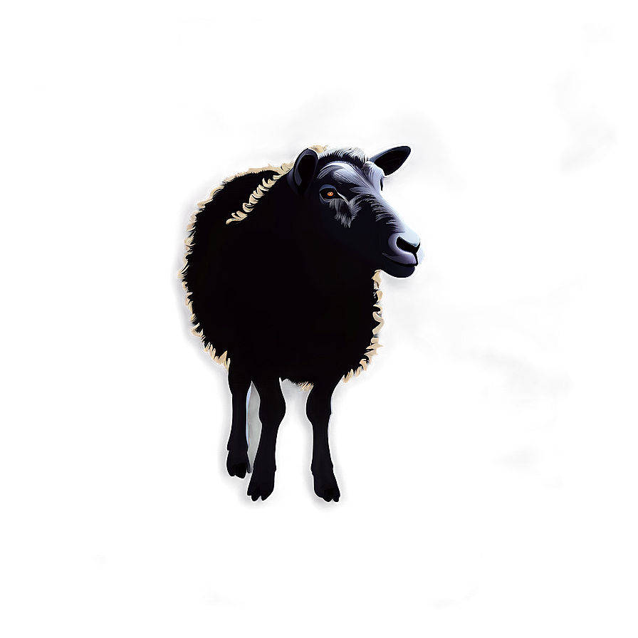 Shadowy Sheep Silhouette Png 06292024