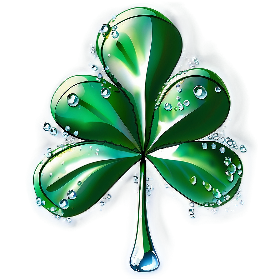 Shamrock With Dew Drops Png 50