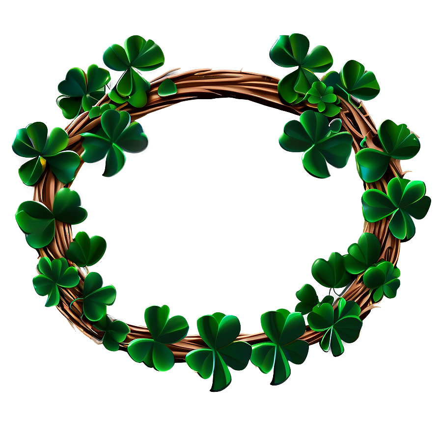 Shamrock Wreath Png 05242024