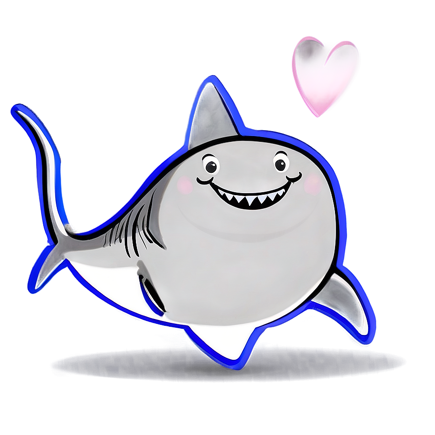 Shark Cartoon In Love Png 58