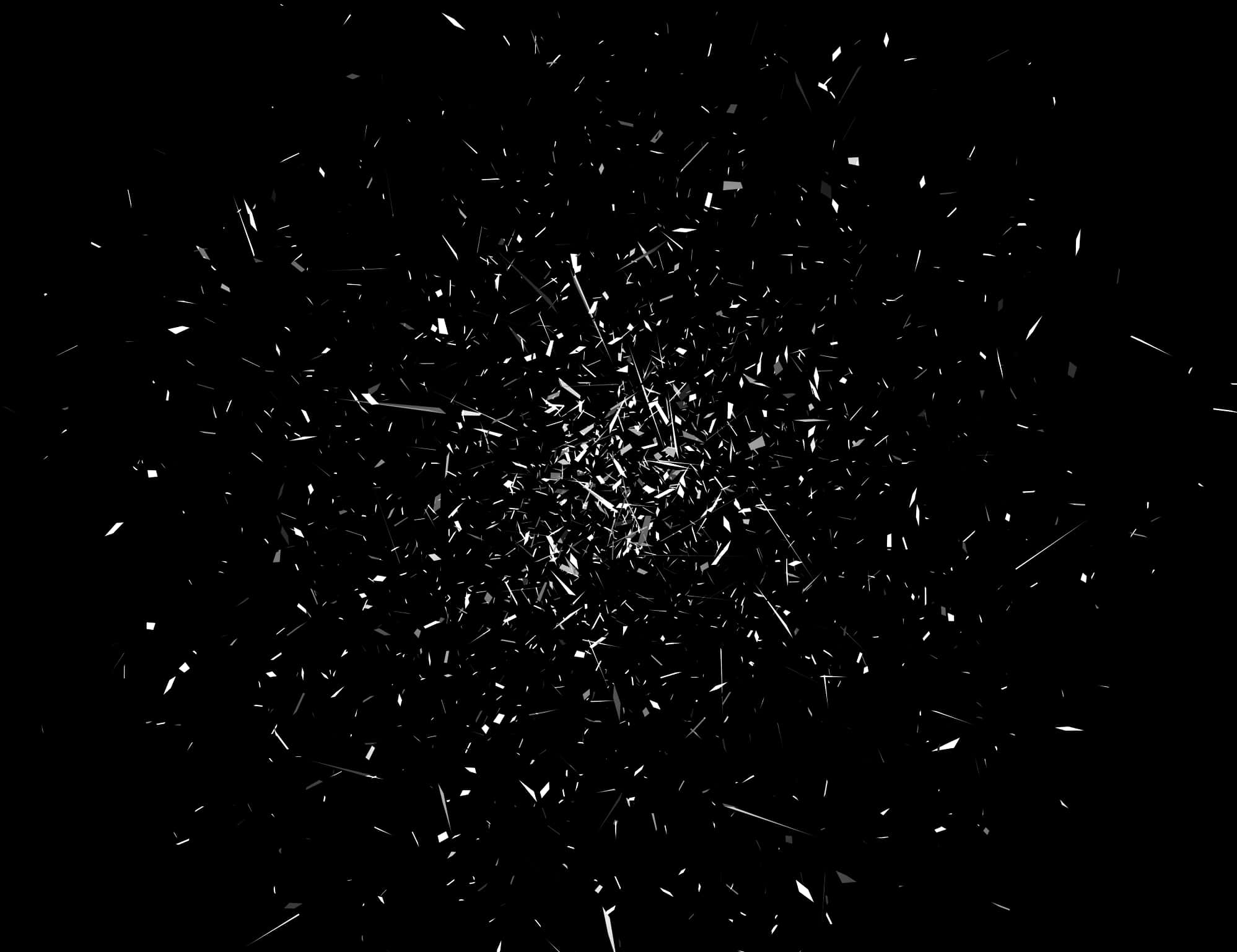 Shattered Glass Explosion Black Background