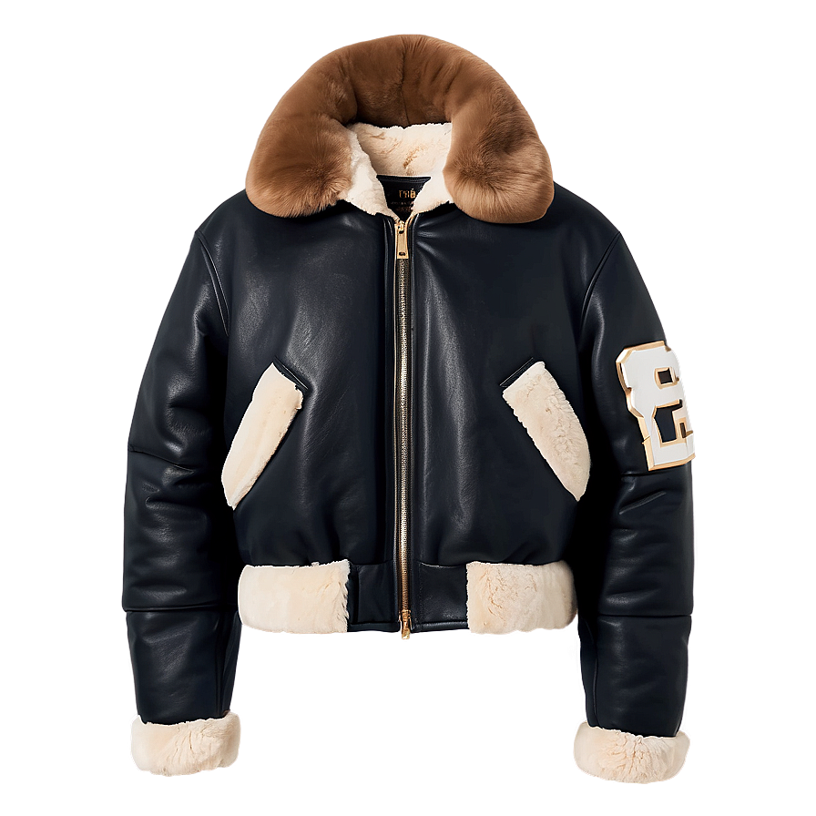 Shearling Collar Bomber Png 81