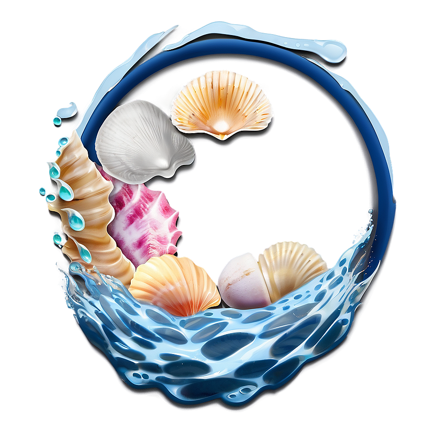 Shells In Ocean Waves Png Til25