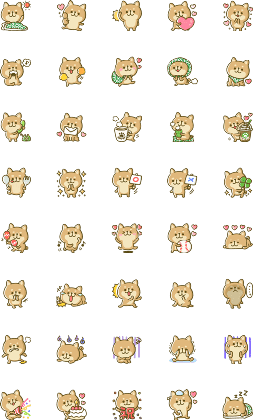 Shiba Inu Emoji Pattern