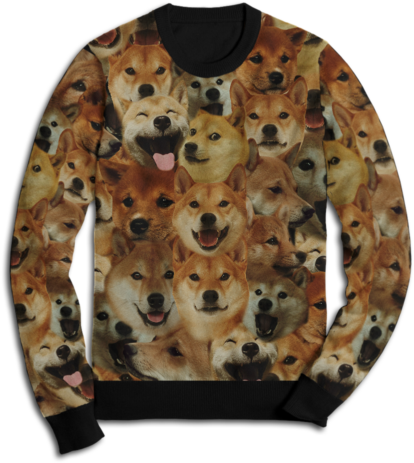 Shiba Inu Print Sweater