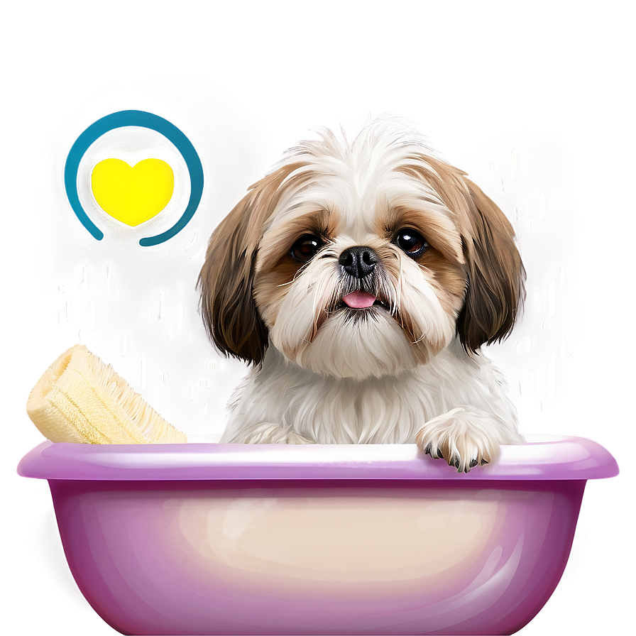 Shih Tzu Bath Time Png Cme