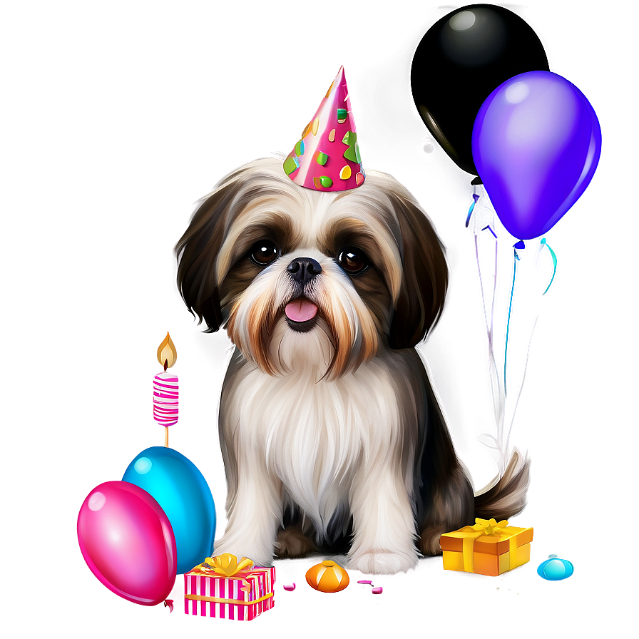 Shih Tzu Birthday Party Png 28