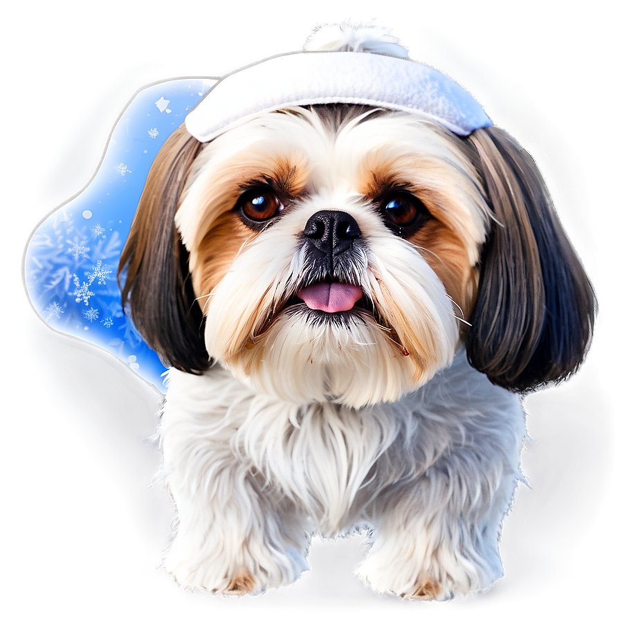 Shih Tzu Winter Wonderland Png 06242024