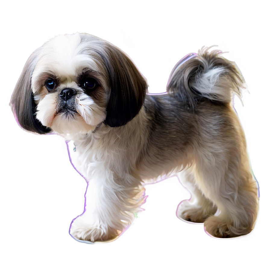 Shih Tzu With Colorful Background Png Yjb37