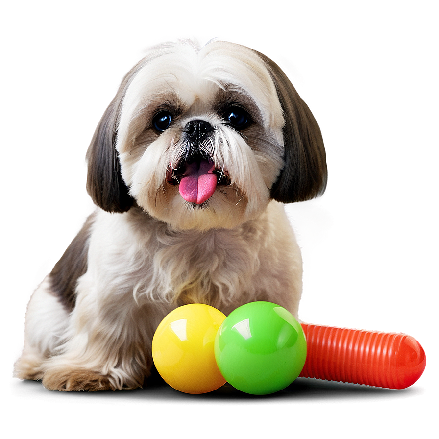 Shih Tzu With Toys Png 06242024