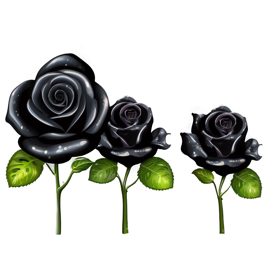 Shimmering Black Roses Png Eww