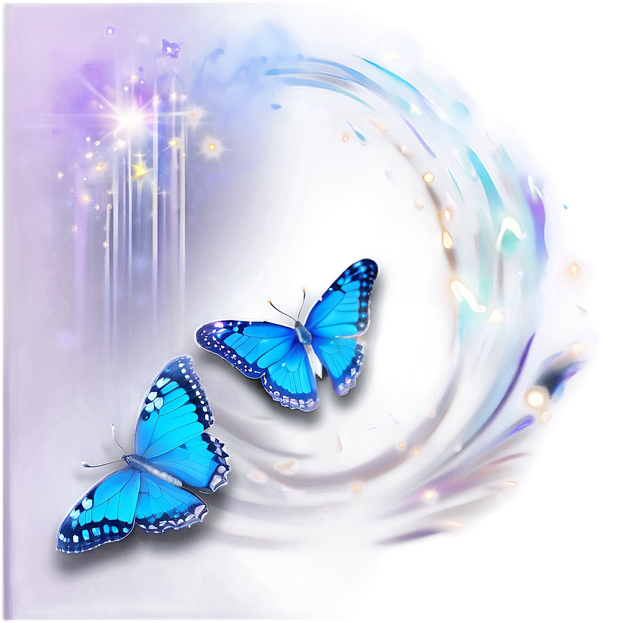 Shimmering Blue Butterfly Png 05212024