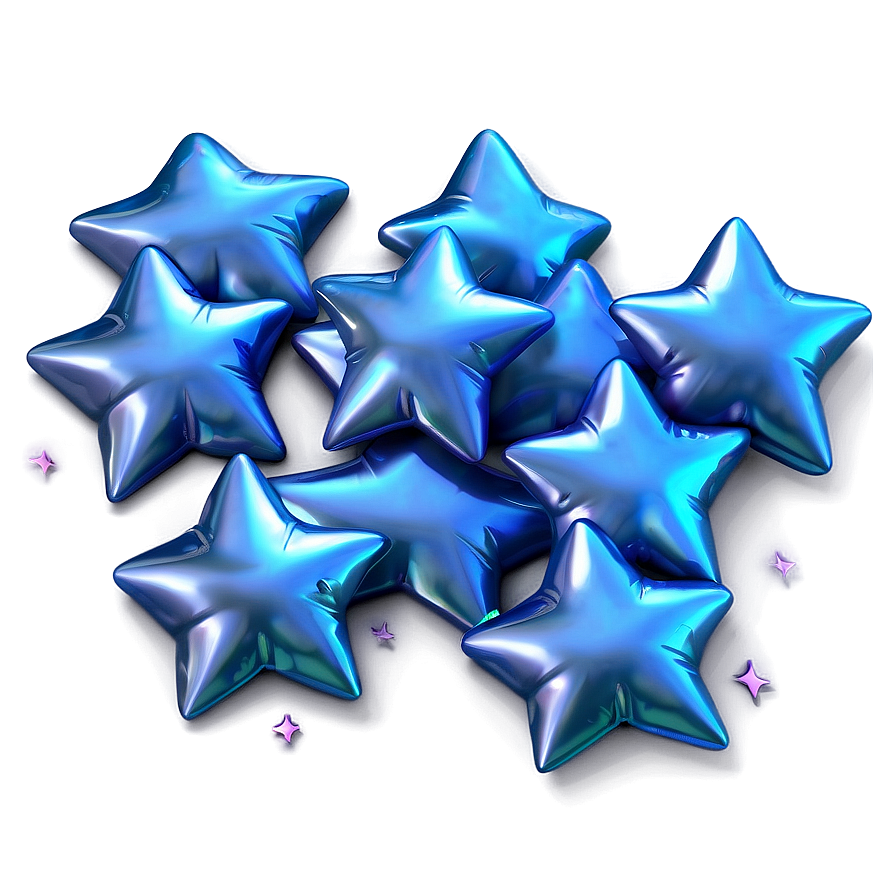 Shimmering Blue Stars Png Vlg32